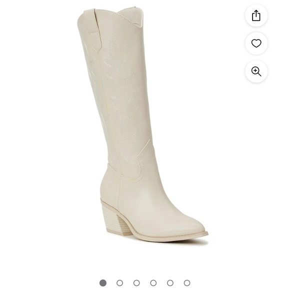 Madden NYC White Cowboy Boots sz 10 - Picture 7 of 7